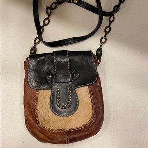 Nardellli Natural Hair and Leather Drop Bag